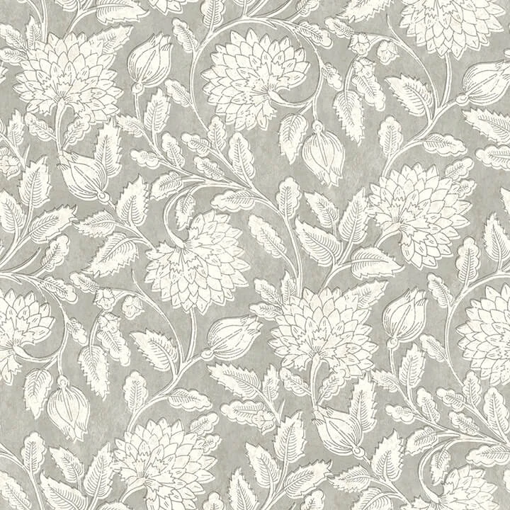 Vadouvan Grey Jacobean Trail Wallpaper wallpaper by York Wallcoverings