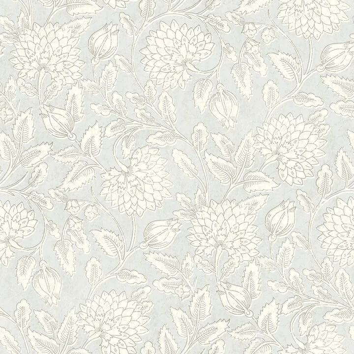 Vadouvan Light Blue Jacobean Trail Wallpaper wallpaper by York Wallcoverings