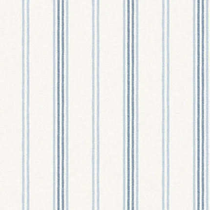 Lovage Blue Linen Stripe Wallpaper wallpaper by York Wallcoverings