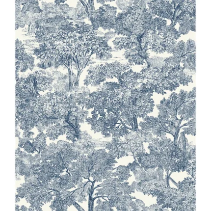 Spinney Blue Toile Wallpaper wallpaper by York Wallcoverings