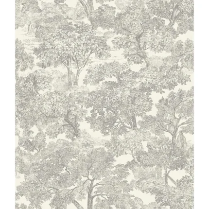 Spinney Grey Toile Wallpaper wallpaper by York Wallcoverings