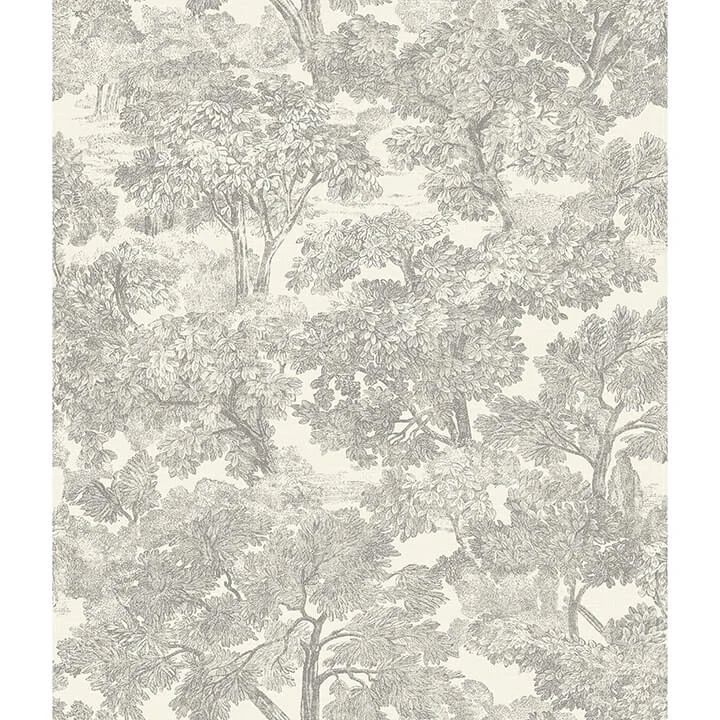 Spinney Grey Toile Wallpaper wallpaper by York Wallcoverings