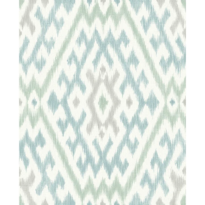 Solola Aqua Ikat Wallpaper - York Wallpaper Image 1 Solola Aqua Ikat Wallpaper wallpaper by York Wallcoverings