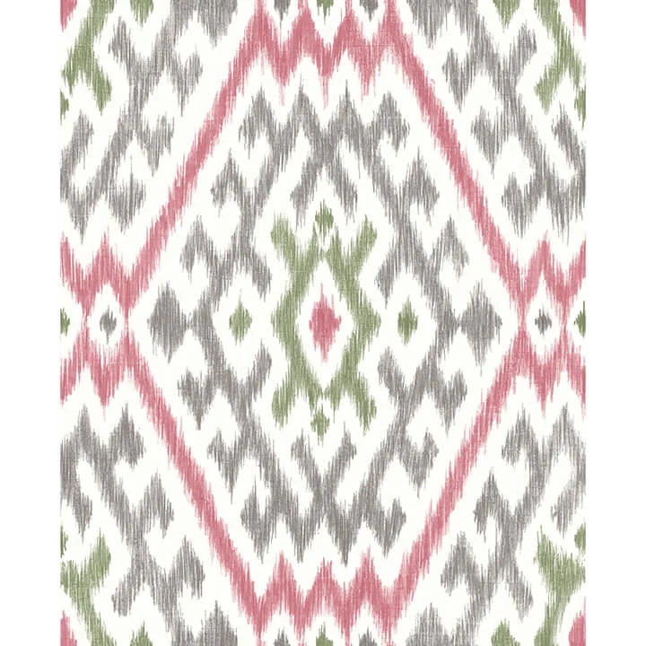 Solola Fuchsia Ikat Wallpaper wallpaper by York Wallcoverings