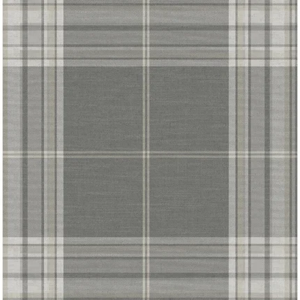 Westley Grey Plaid Wallpaper wallpaper by York Wallcoverings