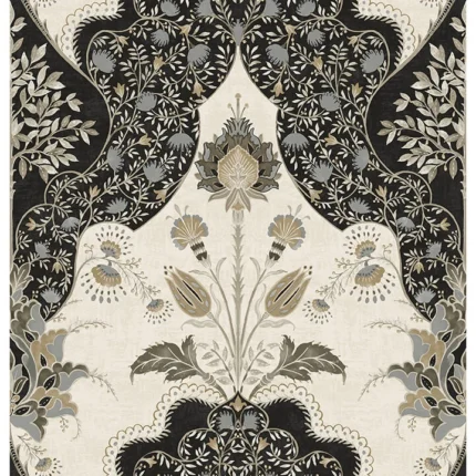 Auden Black Floral Grandeur Wallpaper wallpaper by York Wallcoverings