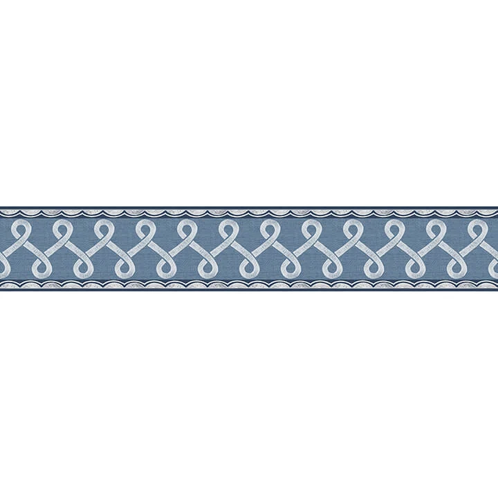 Scalloped Ribbon Blue Trim Wall Border wallpaper by York Wallcoverings