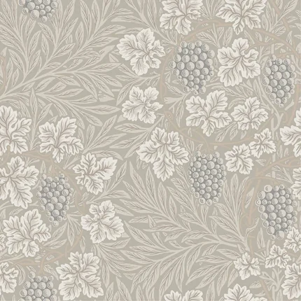 Vine Light Grey Woodland Fruits Wallpaper wallpaper by York Wallcoverings