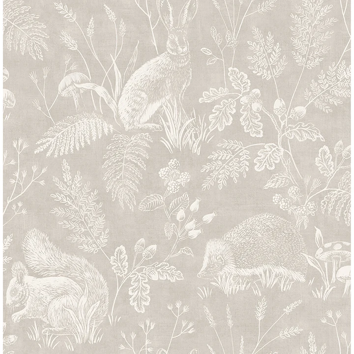 Woodland Light Grey Toile Wallpaper wallpaper by York Wallcoverings