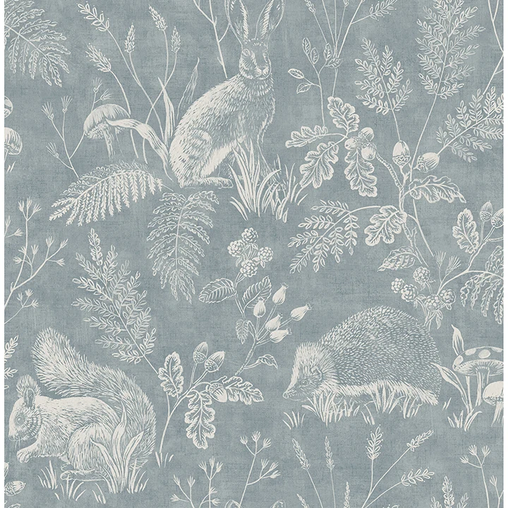 Woodland Blue Toile Wallpaper wallpaper by York Wallcoverings