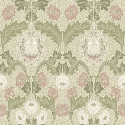 Myrtle Mauve Floral Ogee Wallpaper wallpaper by York Wallcoverings