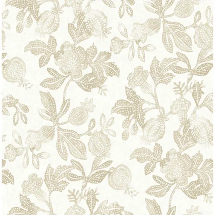 Beach Rose Champagne Floral Fruits Wallpaper wallpaper by York Wallcoverings