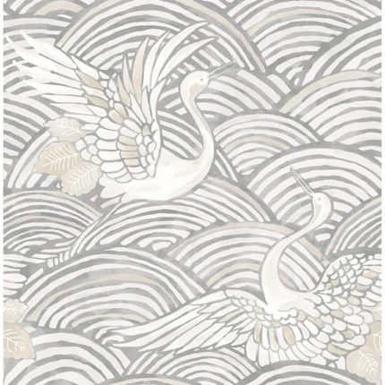 Egret Slate Tidal Dance Wallpaper wallpaper by York Wallcoverings