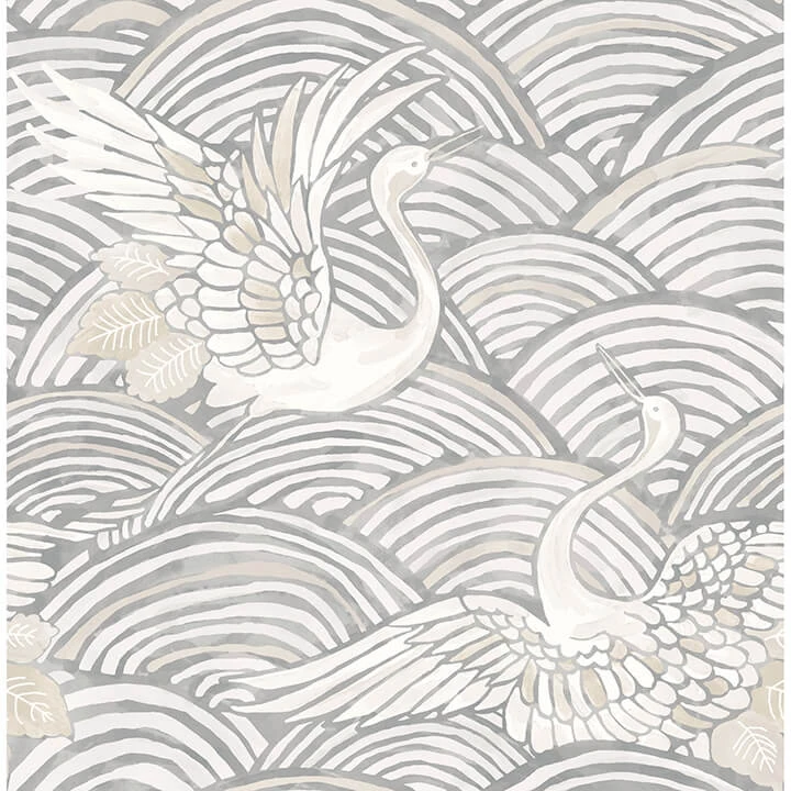 Egret Slate Tidal Dance Wallpaper wallpaper by York Wallcoverings