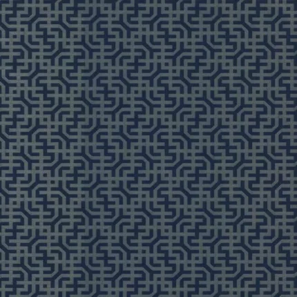 Dynastic Lattice Wallpaper Navysilver wallpaper by York Wallcoverings
