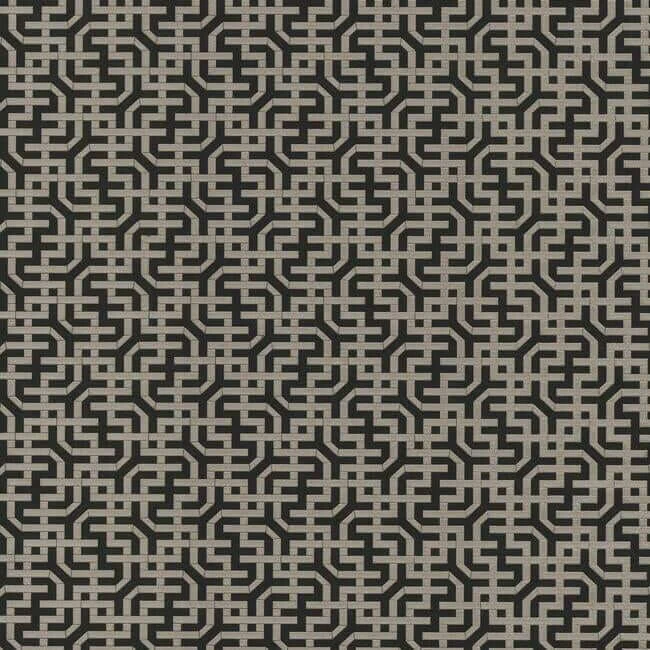Dynastic Lattice Wallpaper Blackglint wallpaper by York Wallcoverings