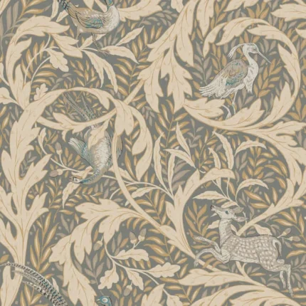 Woodland Tapestry Wallpaper Neutral wallpaper by York Wallcoverings