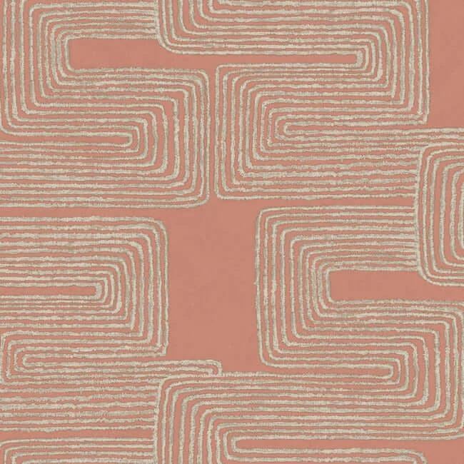 Nikki Chu Zulu Thread Wallpaper Coralglint wallpaper by York Wallcoverings