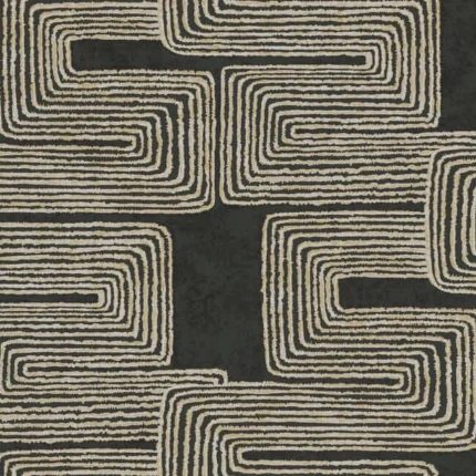 Nikki Chu Zulu Thread Wallpaper Blackgold wallpaper by York Wallcoverings