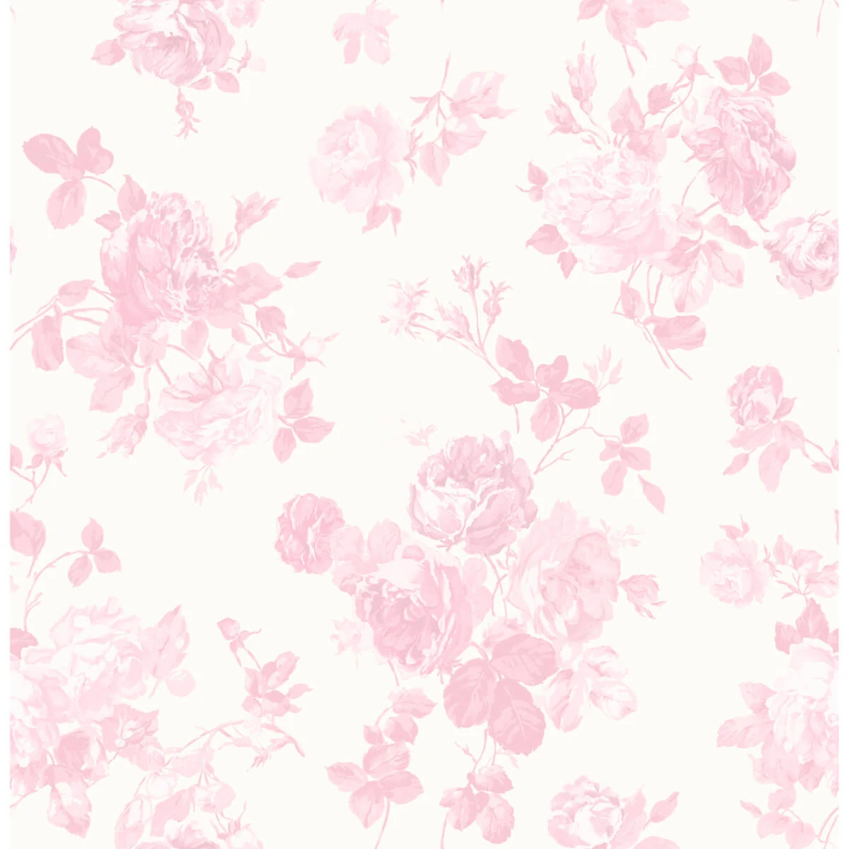 Everblooming Rosettes Pink Cabbage Rose Bouquets Wallpaper - York Wallpaper Image 1 Everblooming Rosettes Pink Cabbage Rose Bouquets Wallpaper wallpaper by York Wallcoverings