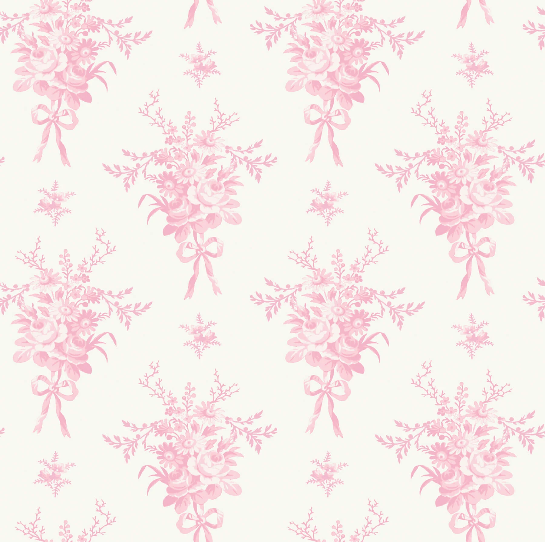 Rosie Arrangements Kiss Pink Bouquet Toss Wallpaper wallpaper by York Wallcoverings