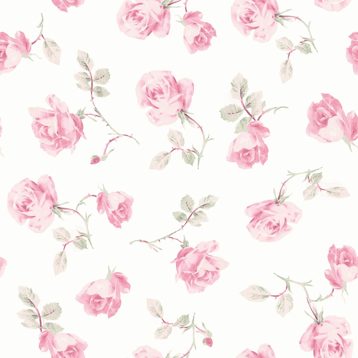 Ribbon Rosa Chateau Rose Loose Roses Wallpaper - York Wallpaper Image 1 Ribbon Rosa Chateau Rose Loose Roses Wallpaper wallpaper by York Wallcoverings