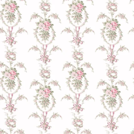 Rose Cheeks Party Pink Floral Cluster Wallpaper wallpaper by York Wallcoverings