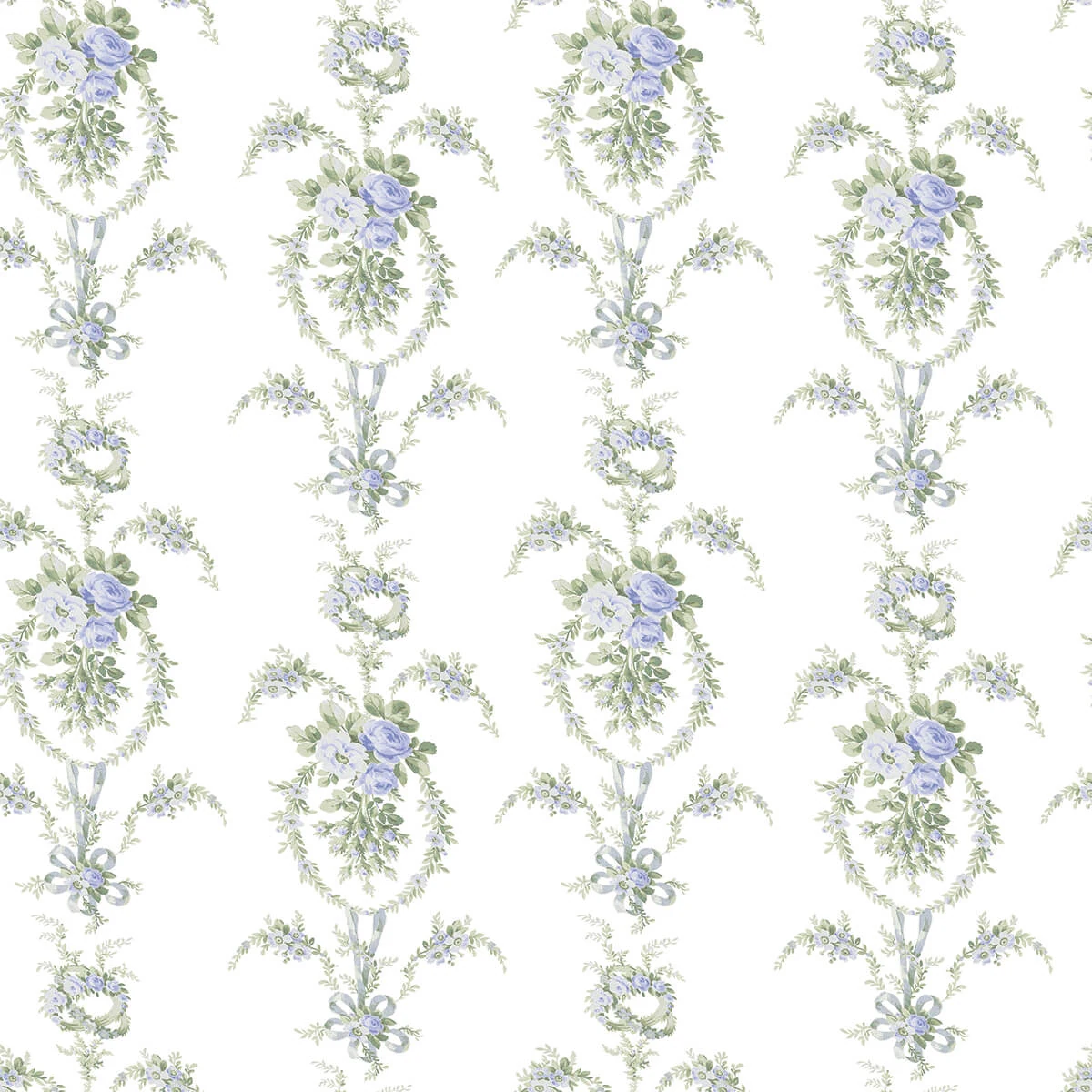 Rose Cheeks Blye Elysees Floral Cluster Wallpaper wallpaper by York Wallcoverings