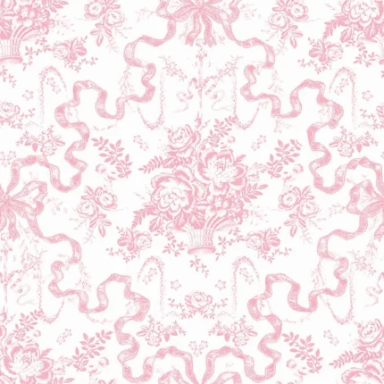 Fairytale Peony Pink Toile Wallpaper wallpaper by York Wallcoverings