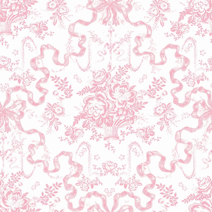 Fairytale Peony Pink Toile Wallpaper wallpaper by York Wallcoverings