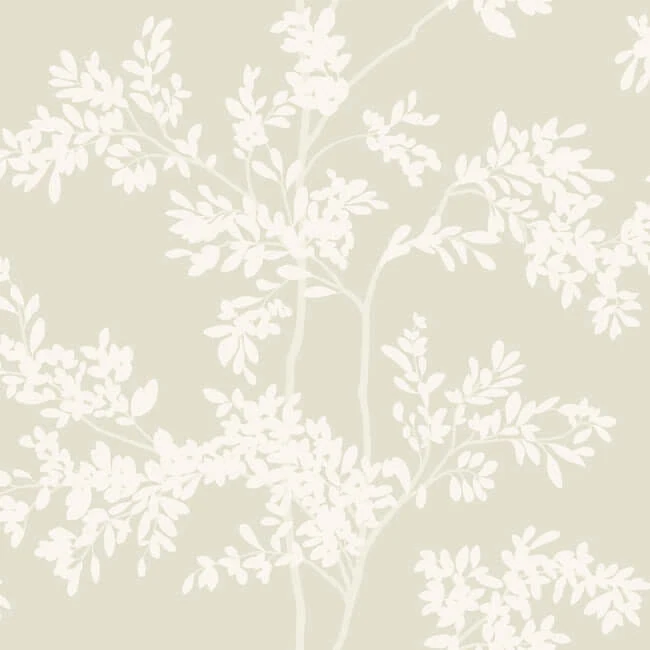 Lunaria Silhouette Wallpaper Lt Taupewhite wallpaper by York Wallcoverings
