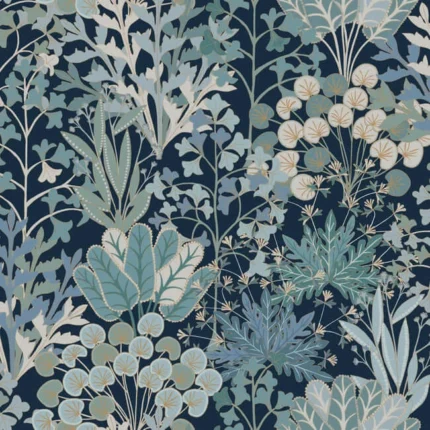 Forest Floor Wallpaper Navy wallpaper by York Wallcoverings