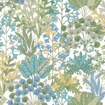 Forest Floor Wallpaper Whitegreen wallpaper by York Wallcoverings