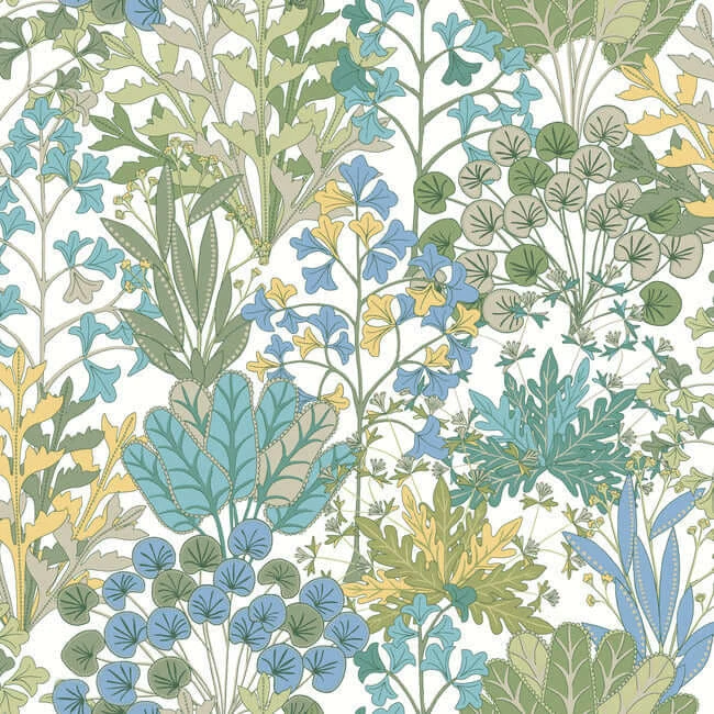 Forest Floor Wallpaper Whitegreen wallpaper by York Wallcoverings