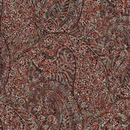 Kashmir Dreams Paisley Wallpaper Red wallpaper by York Wallcoverings