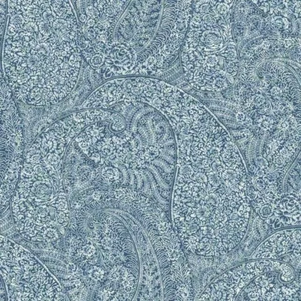 Kashmir Dreams Paisley Wallpaper Blue wallpaper by York Wallcoverings