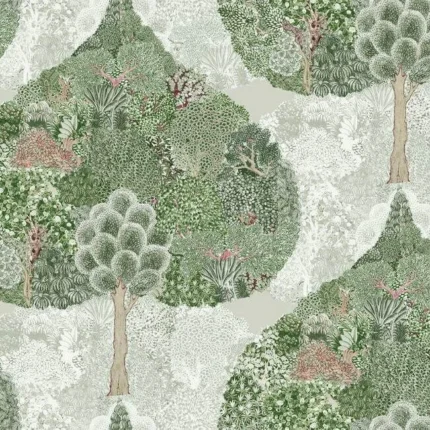 Mystic Forest Wallpaper Greencoral wallpaper by York Wallcoverings
