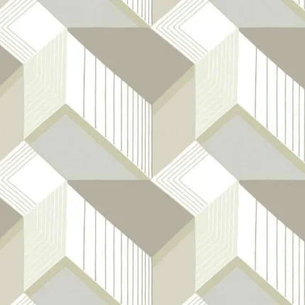 Graphic Geo Blocks Wallpaper Neutral wallpaper by York Wallcoverings