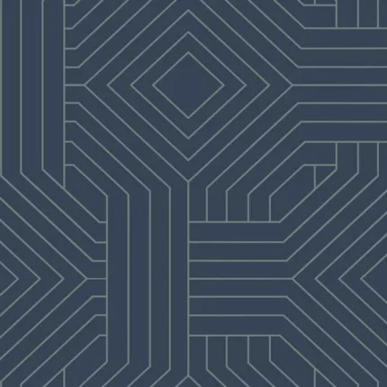 Diverging Diamonds Wallpaper Fantasy Navy wallpaper by York Wallcoverings