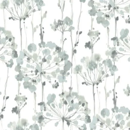 Flourish Wallpaper Sheer Bluegray wallpaper by York Wallcoverings