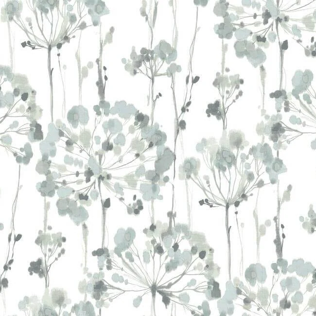 Flourish Wallpaper Sheer Bluegray wallpaper by York Wallcoverings