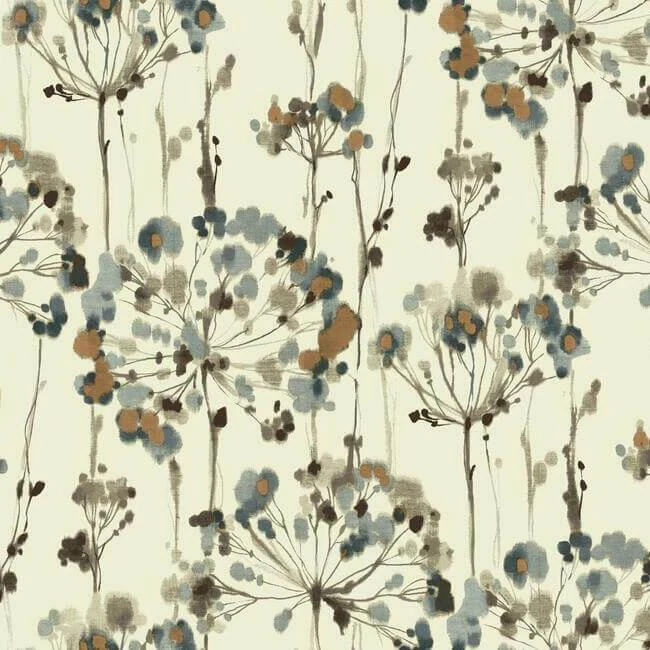 Flourish Wallpaper Teal wallpaper by York Wallcoverings