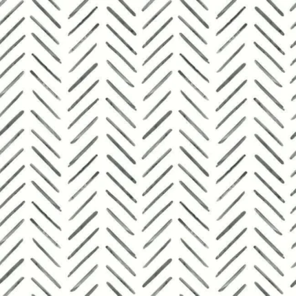 Painted Herringbone Wallpaper Black wallpaper by York Wallcoverings