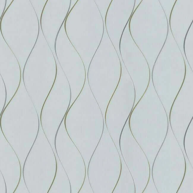 Wavy Stripe Wallpaper Light Blue wallpaper by York Wallcoverings
