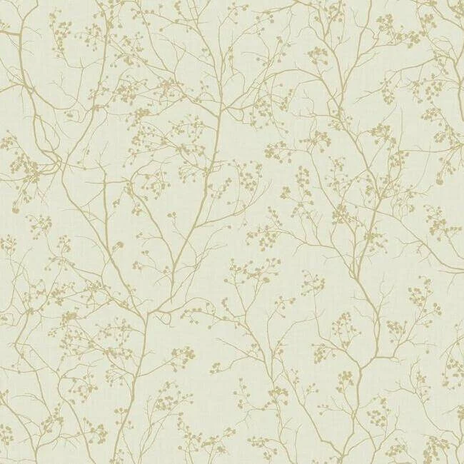 Luminous Branches Wallpaper Creamgold wallpaper by York Wallcoverings