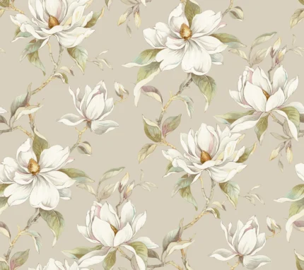 Garden Jewels Wallpaper Linen wallpaper by York Wallcoverings