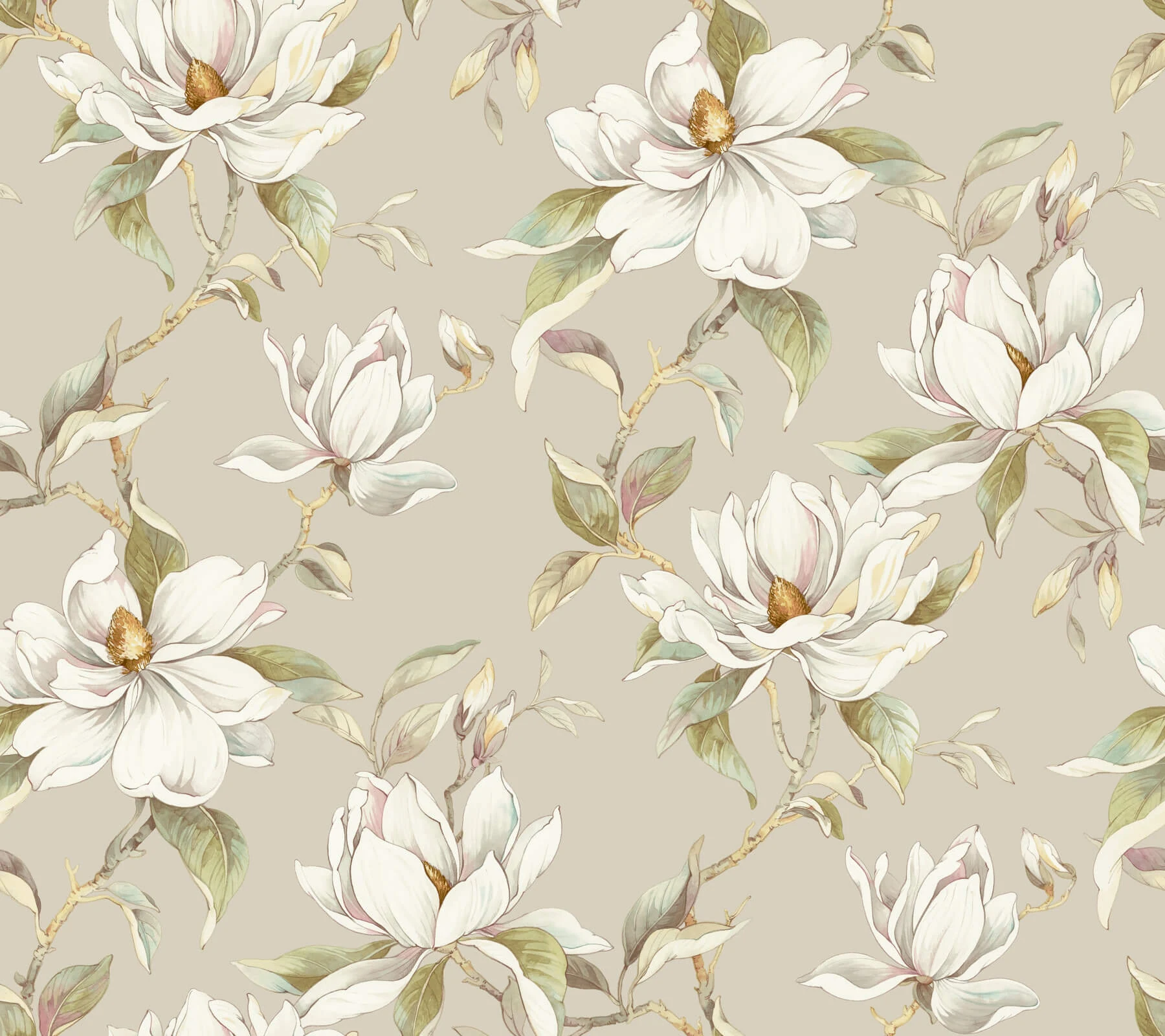 Garden Jewels Wallpaper Linen wallpaper by York Wallcoverings