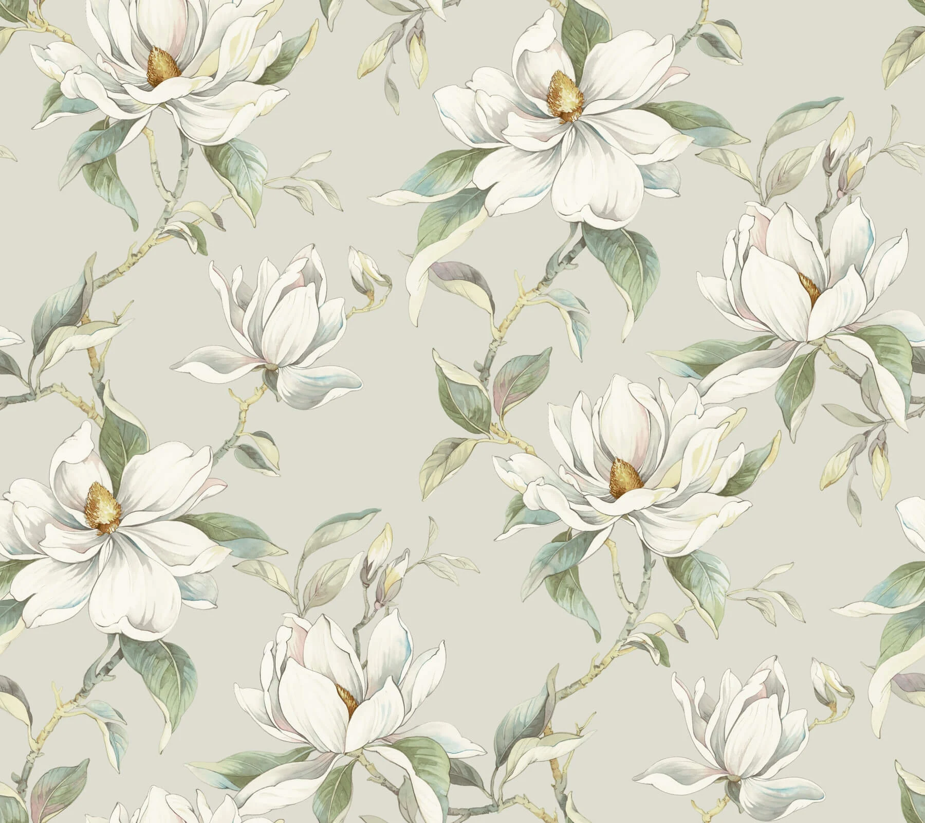 Garden Jewels Wallpaper Warm Grey wallpaper by York Wallcoverings