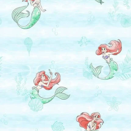 Disney The Little Mermaid Swim Wallpaper Teal With Ariel wallpaper by York Wallcoverings