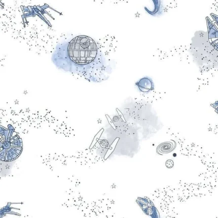 Star Wars Good Night Galaxy Wallpaper Blue wallpaper by York Wallcoverings